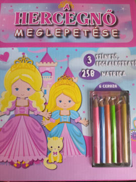 A hercegnő meglepetése - 3 színező, 6 ceruza, 250 matrica termékhez kapcsolódó kép