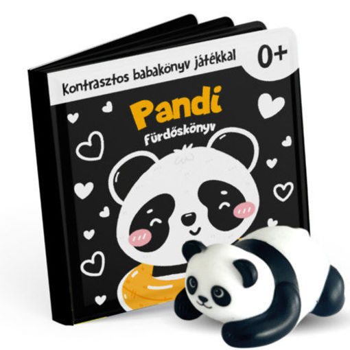 Pandi kontrasztos fürdőskönyv játék figurával termékhez kapcsolódó kép