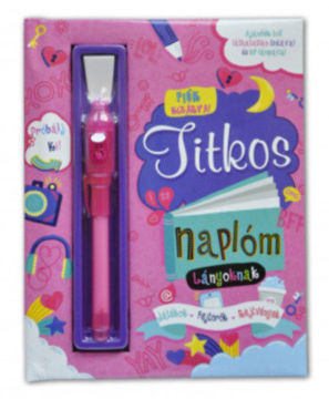 Titkos naplóm - Lányoknak - Ajándék toll láthatatlan tintával és UV-lámpával termékhez kapcsolódó kép