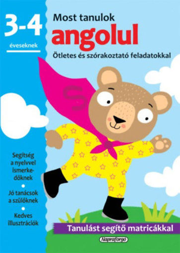 Most tanulok... angolul - 3-4 éveseknek - Ötletes és szórakoztató feladatokkal termékhez kapcsolódó kép