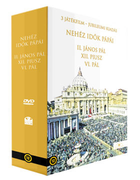 Nehéz idők pápái díszdoboz (II. János Pál - Félelem nélkül, VI. Pál - Viharos idők pápája, XII. Pius - Róma ege alatt) (3 DVD) termékhez kapcsolódó kép