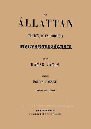 Az állattan története és irodalma Magyarországban termékhez kapcsolódó kép
