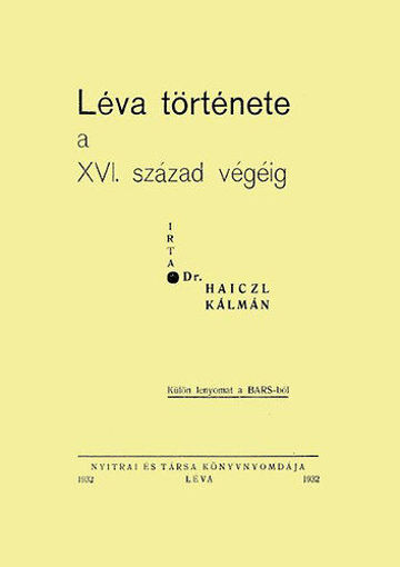 Léva története a XVI. század végéig termékhez kapcsolódó kép