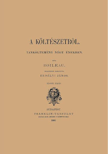 A költészetről - Tanköltemény négy énekben termékhez kapcsolódó kép