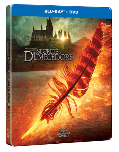 Legendás állatok és megfigyelésük - Dumbledore titkai (BD + DVD) - limitált, fémdobozos változat ("Phoenix Feather" steelbook) termékhez kapcsolódó kép