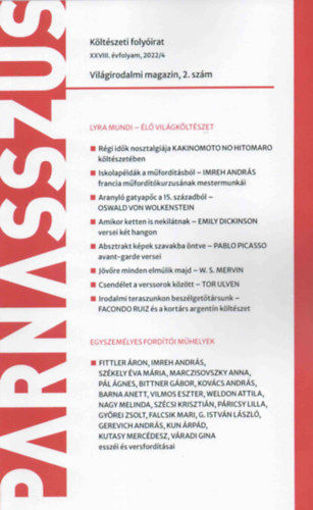 Parnasszus költészeti folyóirat - 2022/4 termékhez kapcsolódó kép