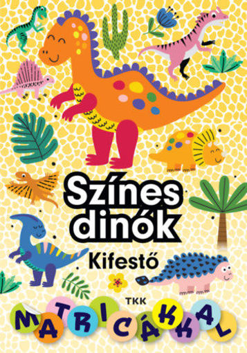 Színes dinók kifestő matricákkal termékhez kapcsolódó kép