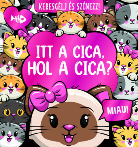 Keresgélj és színezz - Itt a cica, hol a cica? termékhez kapcsolódó kép