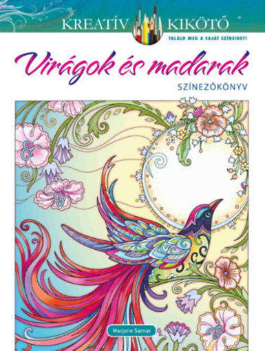Virágok és madarak - Színezőkönyv termékhez kapcsolódó kép