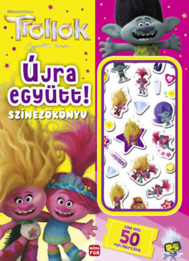 Trollok - Újra együtt! - Színezőkönyv - Több mint 50 pufi matricával termékhez kapcsolódó kép