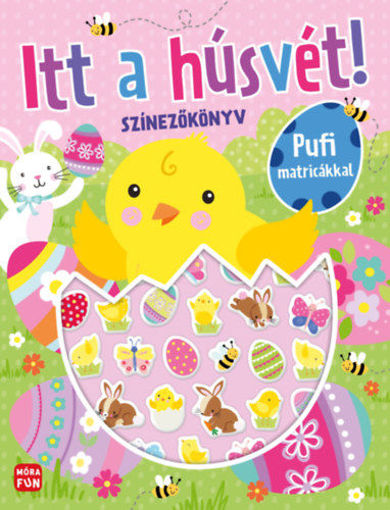 Itt a húsvét!  - Színezőkönyv pufi matricákkal termékhez kapcsolódó kép